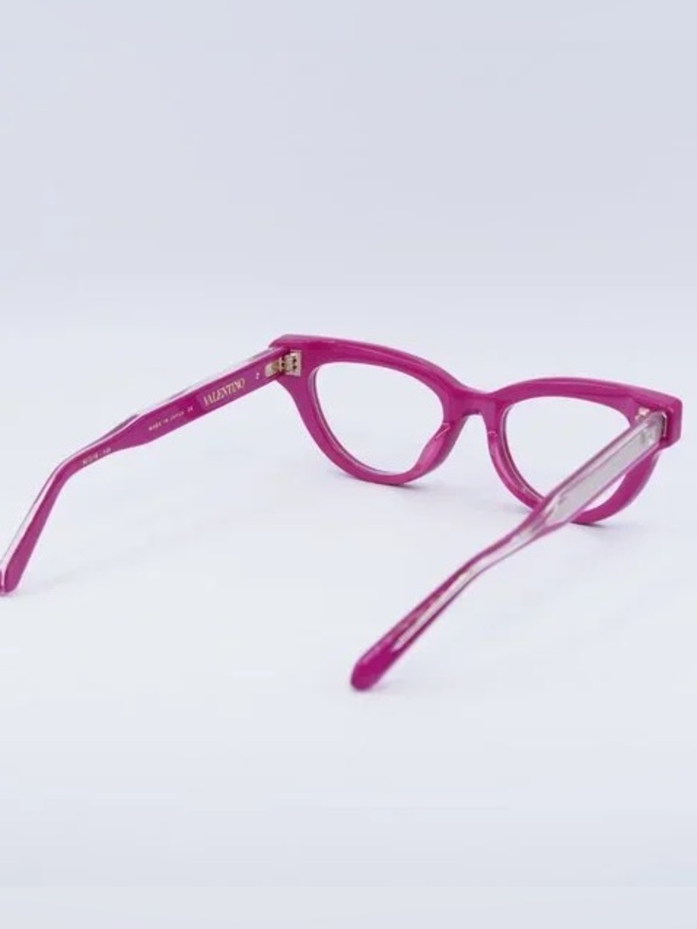 New Valentino Hot Pink Cat-Eye Women's Eyeglass Frames - Authentic - Picture 11 of 12